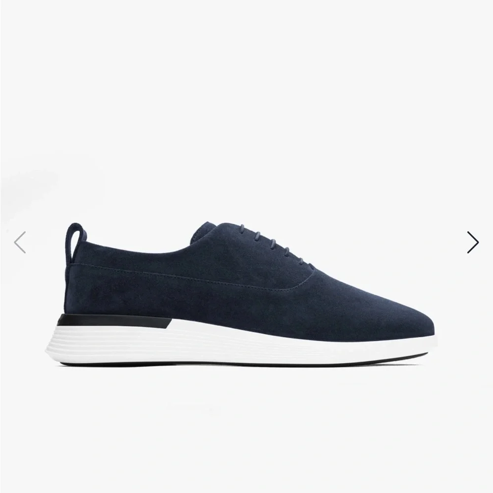 Men's Navy Suede Casual Lace-Up Shoes